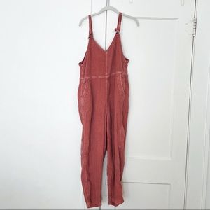 AE soft linen overall, washed red, sz S